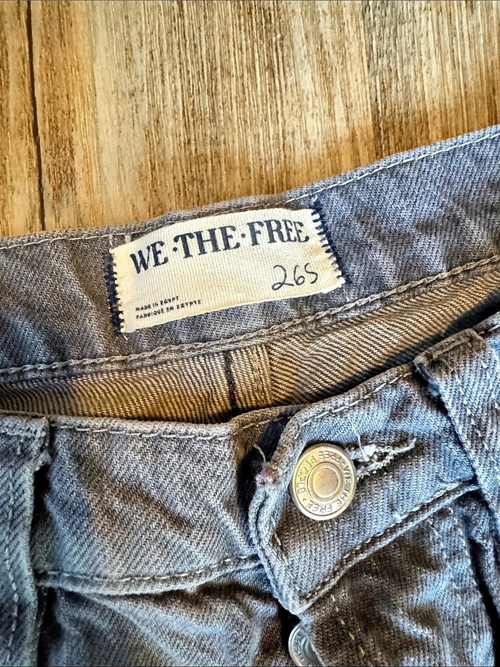 We The Free Barrel, 76Wide Leg Jeans in Gray Waist 26 Short - Picture 3 of 6